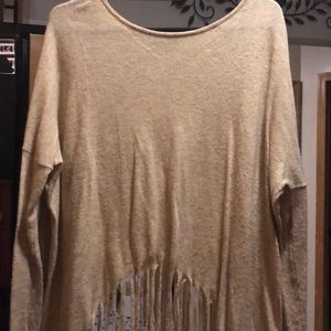 Fringed sweater